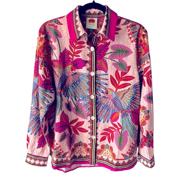 FARM Rio Multicolor Tropical Button Down Shirt - Picture 6 of 16